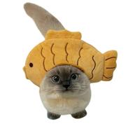 Catvario Chapeau de chat drôle de dessin animé | Chapeau de chat drôle et respirant - Swear Festival Pet Headwear Costume de taiyaki pour la vie quotidienne, la maison, la marche