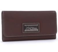 Catwalk Collection Handbags - Grand Portefeuille Femme Cuir - Porte Monnaie - 14 Emplacements pour Cartes - RFID Blocage - Gemma Purse - Marron