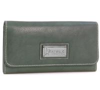 Catwalk Collection Handbags - Grand Portefeuille Femme Cuir - Porte Monnaie - 14 Emplacements pour Cartes - RFID Blocage - Gemma Purse - Vert