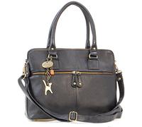 Catwalk Collection Handbags - Grand Sac Cabas Femme Cuir - Sac à Main de Travail - Sac Porté Èpaule Avec Bandoulière Détachable - VICTORIA - Noir