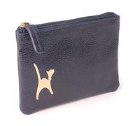 Catwalk Collection Handbags - Petit Portefeuille Femme Cuir - Mini Porte Monnaie - RFID Blocage - Boîte Cadeau - Mimi - Bleu Or