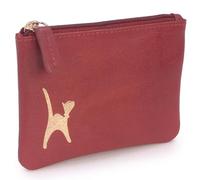 Catwalk Collection Handbags - Petit Portefeuille Femme Cuir - Mini Porte Monnaie - RFID Blocage - Boîte Cadeau - Mimi - Rouge Or