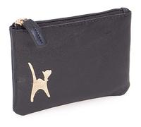 Catwalk Collection Handbags - Petit Portefeuille Femme Cuir - Mini Porte Monnaie - RFID Blocage - Boîte Cadeau - MIMI - Noir Or