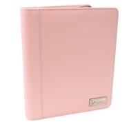 Catwalk Collection Handbags - Porte Document Cuir Femme - Portefeuille de Voyage Zippé - Avec A5 Bloc-Note - Pochette Pour Tablette - Angela - Rose