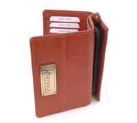 Catwalk Collection Handbags - Portefeuille Femme Cuir - Porte Monnaie Moyen - Porte Carte 8 Emplacements pour Cartes - RFID - Victoria - Tanne