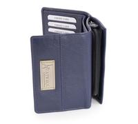 Catwalk Collection Handbags - Portefeuille Femme Cuir - Porte Monnaie Moyen - Porte Carte 8 Emplacements pour Cartes - RFID - Victoria - Bleu