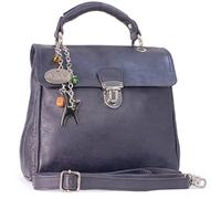 Catwalk Collection Handbags - Sac Bandoulière Femme Cuir - Sac à Main Moyen Multipoches - Bandoulière Réglable et Détachable - PANDORA - Bleu