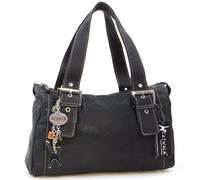 Catwalk Collection Handbags - Sac Porté Èpaule Femme Cuir - Sac à Main Moyen - Sac Porté Main Multipoches - JANE - Noir