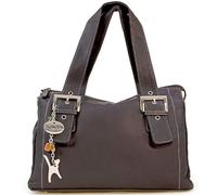 Catwalk Collection Handbags - Sac Porté Èpaule Femme Cuir - Sac à Main Moyen - Sac Porté Main Multipoches - JANE - Chocolat Marron