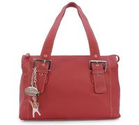 Catwalk Collection Handbags - Sac Porté Èpaule Femme Cuir - Sac à Main Moyen - Sac Porté Main Multipoches - JANE - Rouge