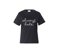 CATWALK JUNKIE T-shirt 'Always Late' noir / blanc, Taille XS-S