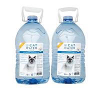 CATWATER par VETWATER | Eau pour chat au pH équilibré et sans minéraux | Formule urinaire cliniquement prouvée | Aide à prévenir les problèmes urinaires du chat, FLUTD, 3,8 l, lot de 2, transparent