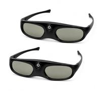 CatXQ Lunettes 3D DLP-Link Obturateur Actif Vidéoprojecteur (2 Pcs) | Technologie 3D Obturateur Actif丨Synchronisation 144Hz DLP-Link丨Adaptées aux Porteurs de Lunettes丨Rechargeable par USB
