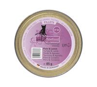 catz finefood Lot de 12 boîtes de nourriture humide pour chat - En granulés fins - No. 411 dinde et d'agneau en gelée - Sans céréales - Sans sucre - Nourriture humide pour chat de la meilleure qualité