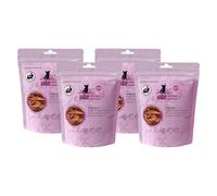 CATZ finefood Meatz Friandises pour Chat Lapin n° 11 - Bandes croustillantes de Viande de Lapin - grillées et séchées - Friandises pour Chat sans Sucre, sans céréales (4 x 45 g)