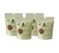 CATZ finefood Meatz Friandises pour Chat Veau n° 5 - Bandes croustillantes de Veau - Grillées et séchées - Friandises pour Chat sans Sucre, sans céréales (4 x 45 g)