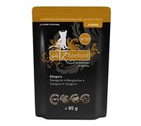 catz finefood Purrrr Kangouru Lot de 16 sachets de 85 g de Nourriture Humide pour Chats sensibles à la Nutrition Monoprotéine N° 107
