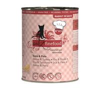 catz finefood Ragout N° 603 - Nourriture Humide pour Chats - Oie et Dinde - Aliment Fin - en Sauce - sans céréales ni Sucre - À Haute teneur en Viande - Boîte de 6 boîtes de 380 g