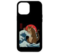 Catzilla Attaque la Grande Vague de Funny Cat Lover's Monster Coque pour iPhone 12 Pro Max