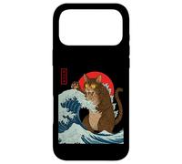 Catzilla Attaque la Grande Vague de Funny Cat Lover's Monster Coque pour iPhone 17 Pro Max