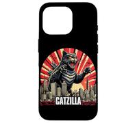 Catzilla Cat Art Japonais drôle Coque pour iPhone 16 Pro