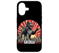 Catzilla Cat Art Japonais drôle Coque pour iPhone 17