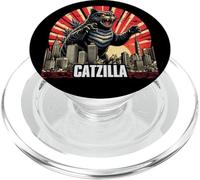 Catzilla Cat Art Japonais drôle PopSockets PopGrip pour MagSafe