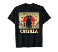 Catzilla Cat Japanese Art Funny Cat Gifts for Men Women Kid T-Shirt