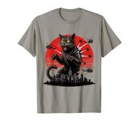 Catzilla Giant Monster Cat Vintage Japanese Cat Lovers T-Shirt