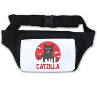 Catzilla Sac banane Motif chat et monstre Attack Blanc