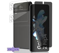 CAUC-1 Pi¿¿ce Protection ¿¿cran Anti Espion Flexible pour Samsung Galaxy Z Flip 4 + 2 Pi¿¿ces Verre Tremp¿¿ Protecteur Cam¿¿ra, Anti-Spy, Prot¿¿ge ¿¿cran pour Galaxy Z Flip 4 - Privacy Souple TPU Fil