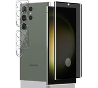 CAUC-1 Pi¿¿ce Verre Tremp¿¿ Anti Espion pour Samsung Galaxy S23 Ultra Protection D'¿¿cran + 2 Pi¿¿ces Protecteur Cam¿¿ra, Duret¿¿ 9H/Anti-Spy, Prot¿¿ge ¿¿cran pour Galaxy S23 Ultra - Privacy Vitre Tr