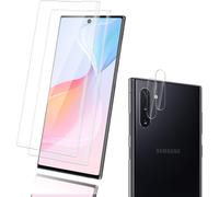 CAUC-2+2 pi¿¿ces Verre Tremp¿¿ pour Samsung Galaxy Note 10 Plus avec Cam¿¿ra Arri¿¿re protection ¿¿cran, HD Sans Bulles Haute Sensibilit¿¿ vitre protection, 9H Durable et Anti Rayures Note 10+ Protec