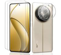 CAUC-2+2 Pièces Verre Trempé pour Realme 12+ 5G/ Realme 12 Plus 5G/ Realme 12 4G Protection Écran + Realme 12 Plus 5G Caméra Arrière Protecteur, 9H Dureté HD Protecteur D'écran pour Realme 12+ 5G
