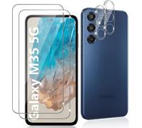 CAUC-2 Pièces Verre Trempé pour Samsung Galaxy M35, 2 Pièces Caméra Arrière Protecteur,9H Dureté/Anti-Rayures/Sans Bulles/Ultra Résistant,Protection écran