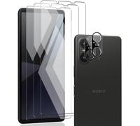 CAUC-3+2 Pièces Verre Trempé Protection d'écran et Caméra Arrière Protecteur pour Sony Xperia 10 VI. Anti-Rayures Film 9H Dureté Vitre Protecteurs, HD Clair protège écran