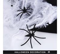 CAUC-Araignées de décoration d'Halloween,100 Araignées en plastique effrayantes noires,mini décorations d'horreur d'Halloween à huit pattes,pour la fête d'Halloween,maison hantée,araignées farces réa