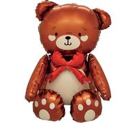 CAUC-Ballon Ours Gonflable Marron Géant, Ballon de Décoration en Forme d'Ourson en Peluche XXL pour Baby Shower, Anniversaire, Fête de Naissance - Cadeau pour Enfant, Fille, Garçon