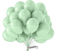 CAUC-Ballon Vert Pastel BIO \u2022 50 Pièces \u2022 MADE IN EU \u2022 Ballons certifiés durables bio \u2022 100% Latex naturel \u2022 Ø34cm \u2022 Ballon vert menthe \u2022 Adapté l'hélium \u2022Ball