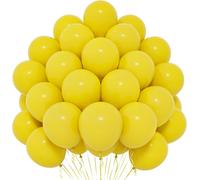 CAUC-Ballons Jaunes, 50 Pièces Balons Jaune De 12 Pouces, Ballons Jaunes En Latex Mat Pour Femmes Filles Enfants Pour Fête à Thème Jaune Remise Diplôme Baby Shower Mariage Décoration De La Saint-Vale