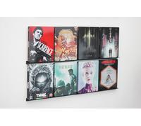 CAUC-Barre pour DVD et Bluray, support mural, étagère d'affichage (pour 8 films), Steelbook, support, support mural