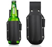 CAUC-Bière Holster, Holster bière Classique, Étui à Bière en Cuir PU, Support de Bière PU utilisé pour diverses canettes de bière, adapté pour l'escalade, Le Cyclisme, Le Sport, Noir