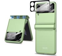 Cauc-Compatible Avec Samsung Galaxy Z Flip 4 Coque, [Protection À Charnière] [Protecteur D'écran Arrière] Coque De Protection En Pc Rigide Pour Samsung Galaxy Z Flip 4 (Vert)