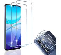 Cauc-Compatible Avec Vivo V40 Se 5g 2 Pièces Verre Trempé + 2 Pièces Caméra Arrière Protecteur, 9h Dureté Hd Sans Bulles Anti-Huile Protection Décran + Caméra Arrière Protecteur