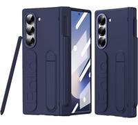 CAUC-Coque pour Samsung Galaxy Z Fold 6 avec Support, Protecteur D`écran, S Pen et Porte-Stylo, Dragone, Fine, Bleu