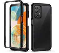 Cauc-Coque Pour Samusng Galaxy A23 5g/4g, Antichoc Housse Avec Protection Écran 360°Protection Etui Double Face Bumper Portable Robuste Transparent Intégrale Coque A23 - Noir