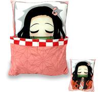Cauc-Coussin Nezuko Peluche, Coussins Décoratifs Demon Kamado Nezuko, Canapé, 30 * 35cm, Oreiller Canapé Cadeau D'anniversaire Pour Fans