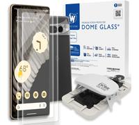 CAUC-Dome Glass [2PACK+UV Lamp] Whitestone Protecteur d'écran pour Google Pixel 7 PRO (2022), écran en verre trempé intégral avec technologie de dispersion liquide, 2 pièces, blanc