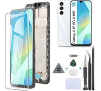 Cauc-Écran Lcd Pour 6.7" Samsung Galaxy A16 5g Écran De Remplacement Pour Galaxy A16 5g Sm-A166b/A166e Écran Lcd Numériseur Tactile Panneau Assemblé De Réparation Avec Outils(Noir Avec Cadre)