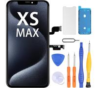CAUC-Écran pour iPhone XS MAX 6,5'' LCD Remplacement Retina FHD Moniteur COF Numériseur d'écran Tactile avec Kit de Réparation, Ruban Adhésif Étanche et Protecteur d'écran (Programmable Truetone)